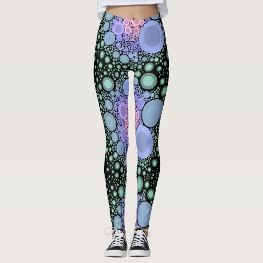 LEGGINGS - Bubble Trouble - Abstraktes Design (Vorderseite)