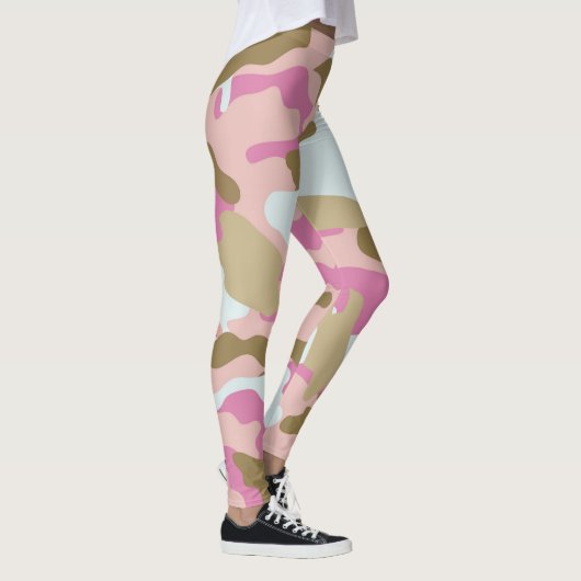 Leggings Camouflage Rosa und Khaki (Rechts)