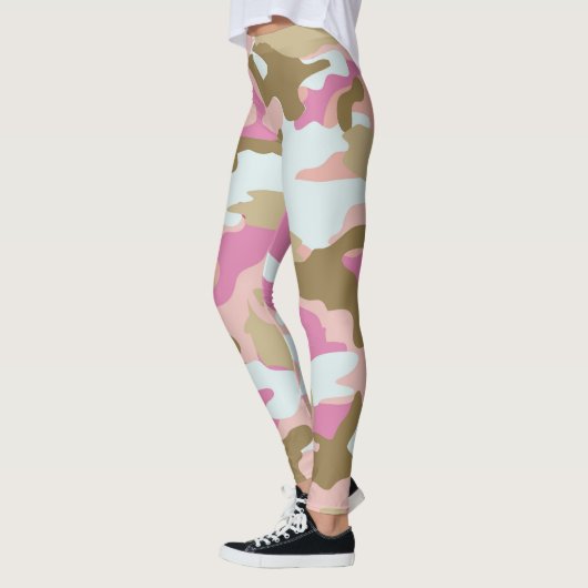 Leggings Camouflage Rosa und Khaki (Links)