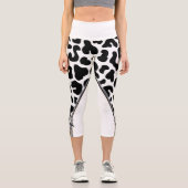Leggings Capri  de leopardo en blanco y negro (Vorderseite)