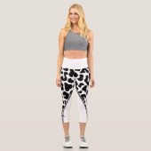 Leggings Capri  de leopardo en blanco y negro (Vorderseite)