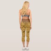 Leggings Capri, groß/Tribal/Gelb Braun (Rückseite)
