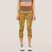 Leggings Capri, groß/Tribal/Gelb Braun (Vorderseite)