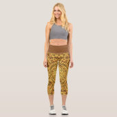 Leggings Capri, groß/Tribal/Gelb Braun (Vorderseite)