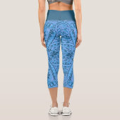 Leggings Capri, groß/Tribal/Ölblau (Rückseite)