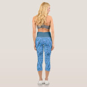 Leggings Capri, groß/Tribal/Ölblau (Rückseite)