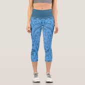 Leggings Capri, groß/Tribal/Ölblau (Vorderseite)