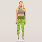 Leggings Capri, groß/Tribal/Vert Apfel (Vorderseite)