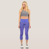 Leggings Capri, groß/Tribal/Violet (Vorderseite)