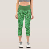 Leggings Capri Große/Tribal/Grün (Vorderseite)