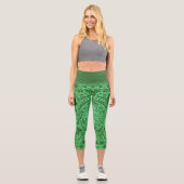 Leggings Capri Große/Tribal/Grün (Vorderseite)