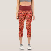 Leggings Capri Hochgröße/Tribal/Fischerei (Vorderseite)