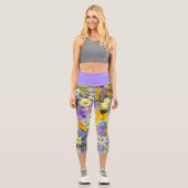 LEGGINGS CAPRI STIL - "Blumengarten" (Vorderseite)