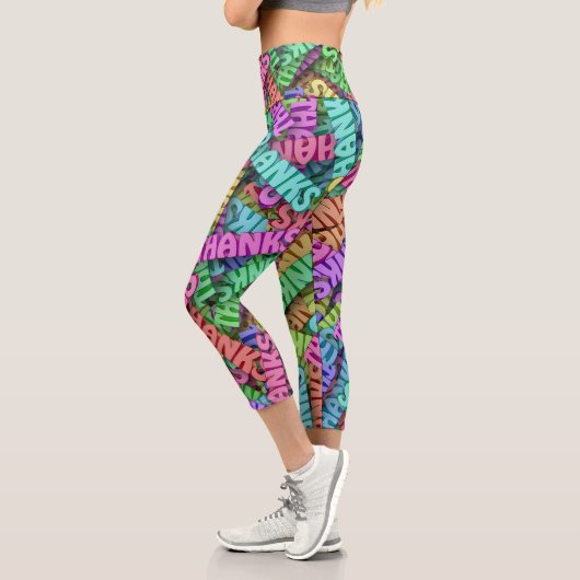 Leggings Capri Thanks palabras coloridas (Links)