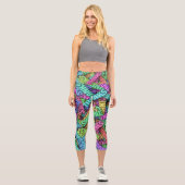 Leggings Capri Thanks palabras coloridas (Vorderseite)