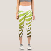 Leggings Capri tigre verde degradado (Vorderseite)
