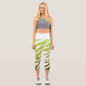Leggings Capri tigre verde degradado (Vorderseite)