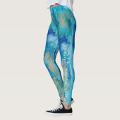Leggings Chanukah Blue, Golds Design (Links)