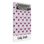 Leggings chic floral foliage purple blooming flowe mini klemmbrett (Schrägansicht)