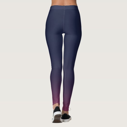 Leggings con gradiente de Azul, Violeta y Rosa (Rückseite)