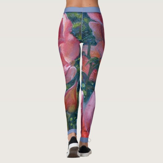 Leggings "Coral Rose" (Rückseite)