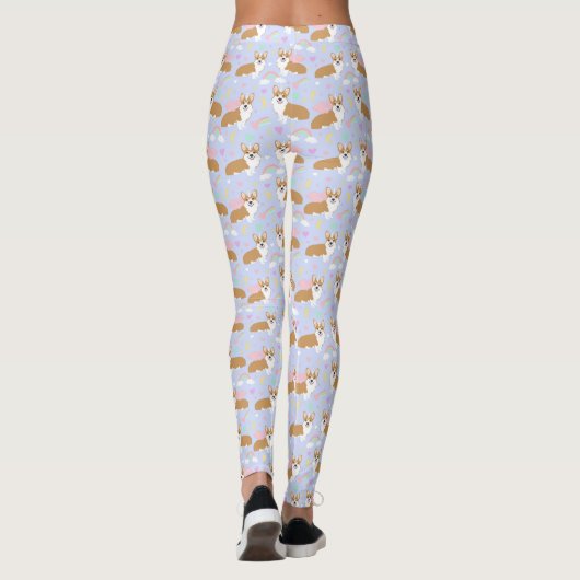 Leggings Corgi Unicorn Pastel (Rückseite)