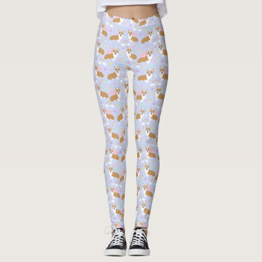 Leggings Corgi Unicorn Pastel (Vorderseite)