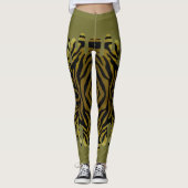 Leggings de tigre con color verde oliva derramado (Vorderseite)