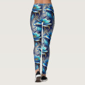 Leggings de yoga Mardi Gras Femme Fleur de lys (Rückseite)