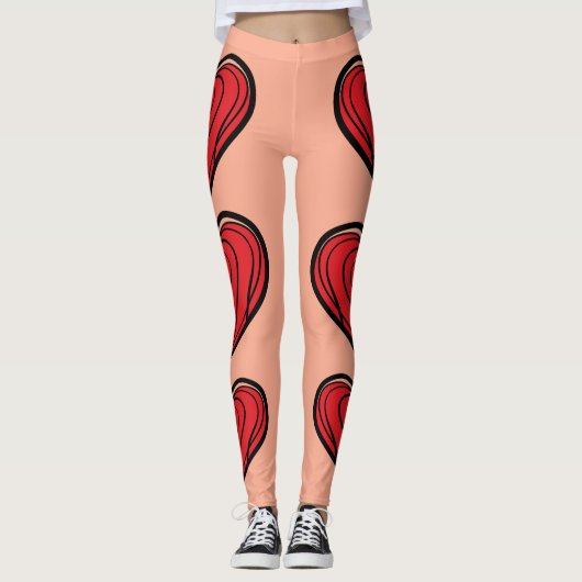 Leggings Depot High Waisted Camouflage & Heart (Vorderseite)