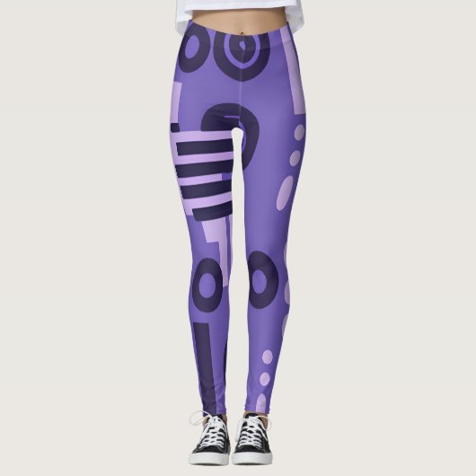Leggings der abstrakten Kunst in Schattierungen Li (Vorderseite)
