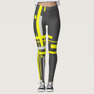 Leggings der Abstrakten Kunst mit Fokussierung auf