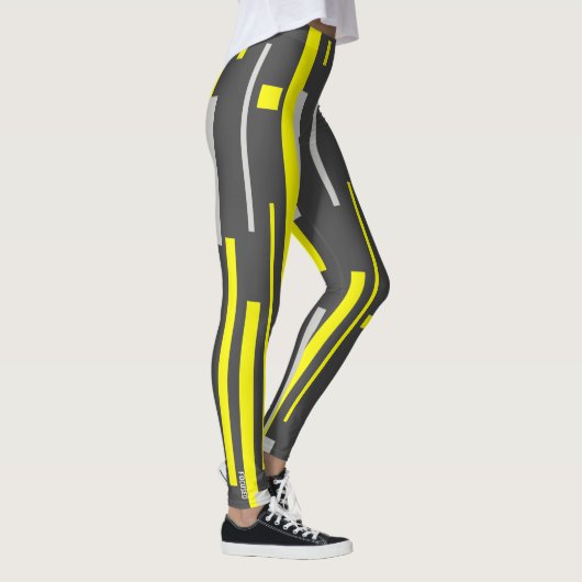 Leggings der Abstrakten Kunst mit Fokussierung auf (Rechts)