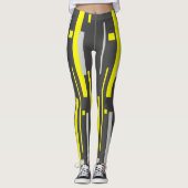 Leggings der Abstrakten Kunst mit Fokussierung auf (Vorderseite)