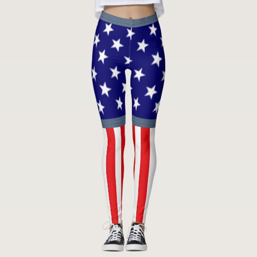 Leggings der amerikanischen Flaggen (Vorderseite)