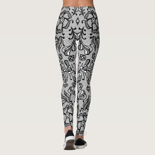 Leggings der Black French Lace (Rückseite)