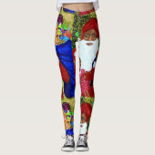 Leggings der Black Santa Claus Designer - Weihnach (Vorderseite)