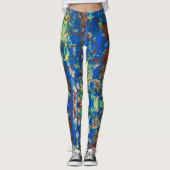 Leggings der blauen Blume (Vorderseite)