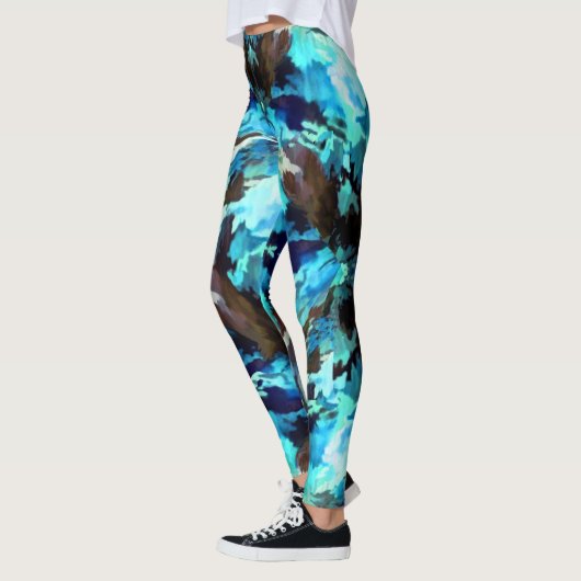 Leggings der blauen Camouflage (Links)
