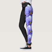 Leggings der Blume Black New Jersey Violet Staat (Links)