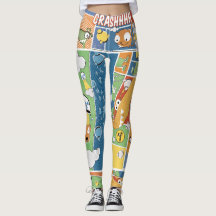 Leggings der Comic-die Druck-Gemusterten Frauen