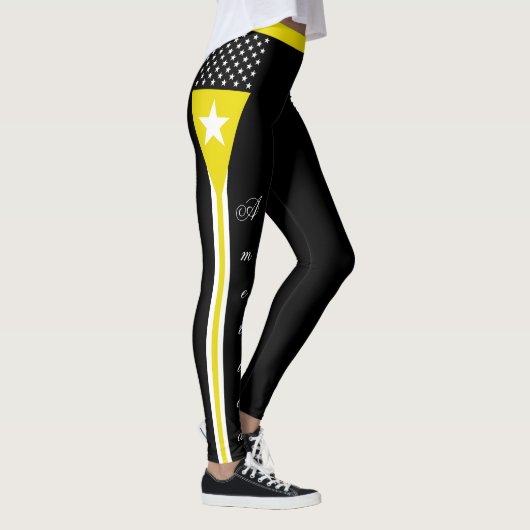Leggings der dünnen gelben Linie, Amerikanische Fl (Rechts)