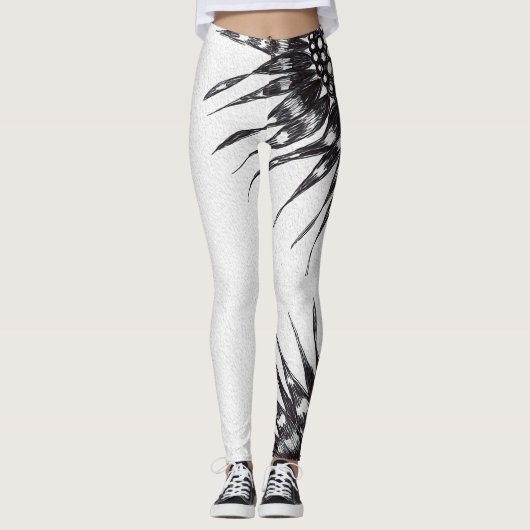 Leggings der eingearbeiteten Blume (Vorderseite)