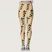 Leggings der Funky Fig Tree Leaf (Vorderseite)