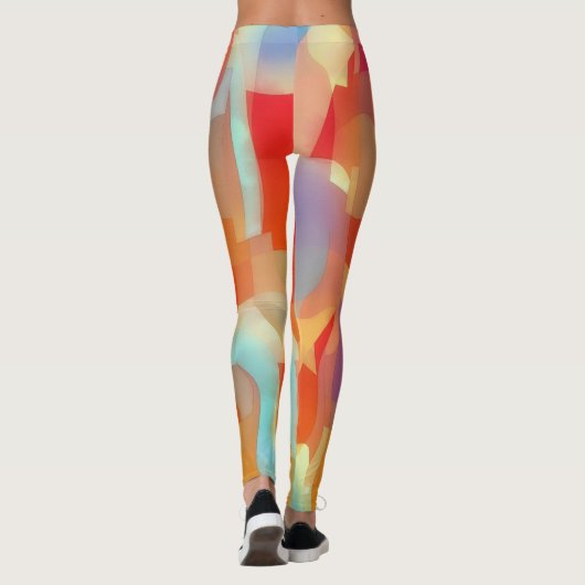 Leggings der geometrischen und kurvenreichen Kunst (Rückseite)