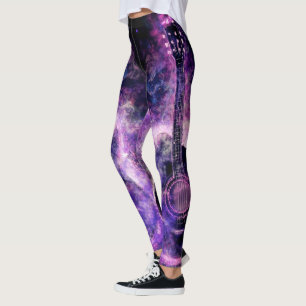 Leggings der Gitarre Lila