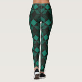 Leggings der grünen Geometrie (Rückseite)