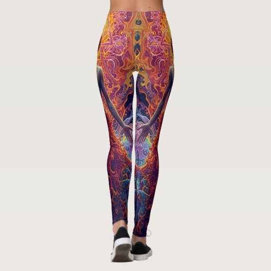 Leggings der kosmischen Wiedergeburt - Psychedelis (Rückseite)