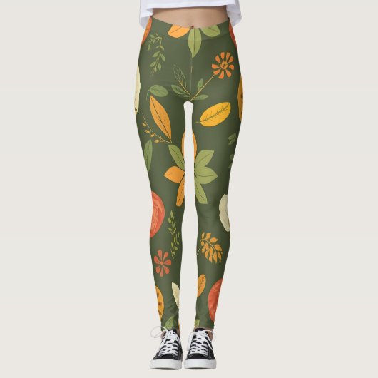 Leggings der lebendigen Natur - Bio digitale Print (Vorderseite)