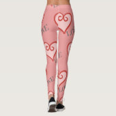 Leggings der rosa und roten Herzmuskulatur (Rückseite)